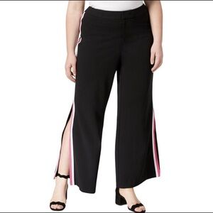 INC Racing Pink/White Side Stripe Slit Wid…